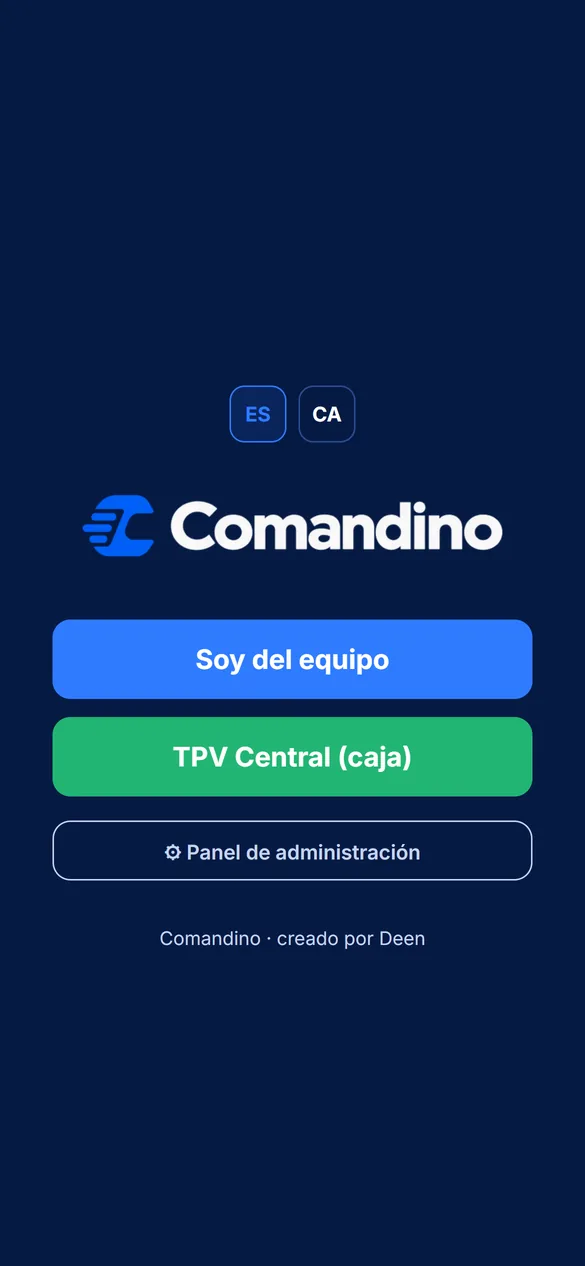 TPV Comandino en el móvil
